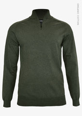 Brighton 1/4-Zip Men - Olive Melange